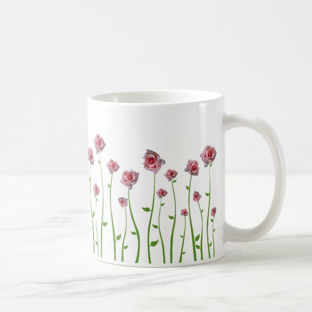 De Café Caneca pequena bonito dos rosas (Direita)