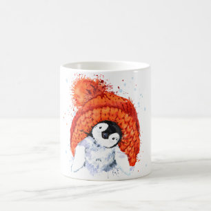 De Café Caneca pequena feliz do pinguim