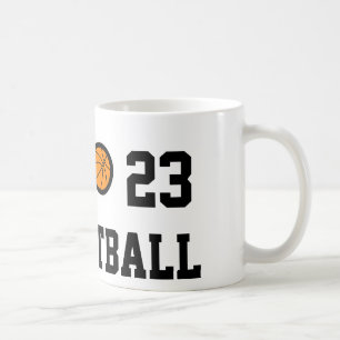 De Café Caneca Personalizable do basquetebol do número