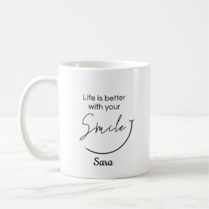 De Café Caneca Personalizada A Vida É Melhor Com Seu Sorri