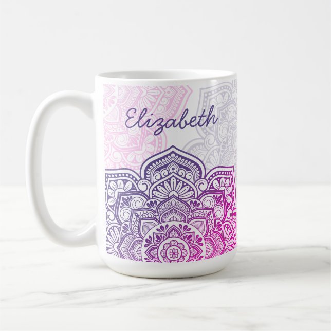 De Café Caneca Personalizada Aion Mandala 15 oz. (Esquerda)