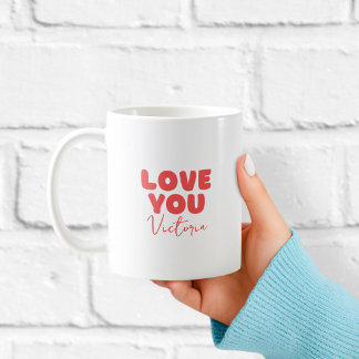 De Café Caneca Personalizada Amor Vermelho para Namorada