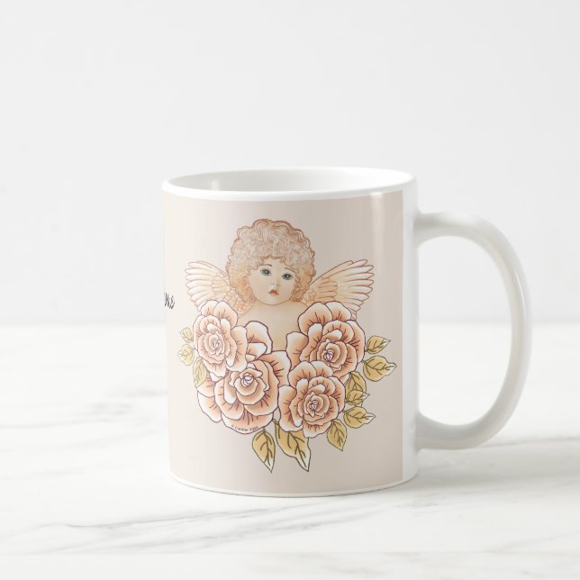 De Café Caneca personalizada Anjo Querubim (Direita)