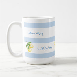 De Café Caneca Personalizada Beach Blue Stripe Dolce Vita