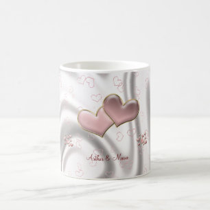 De Café Caneca personalizada bonito do coração cor-de-ro