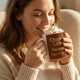 De Café Caneca Personalizada Choco-Late Vá com Calma