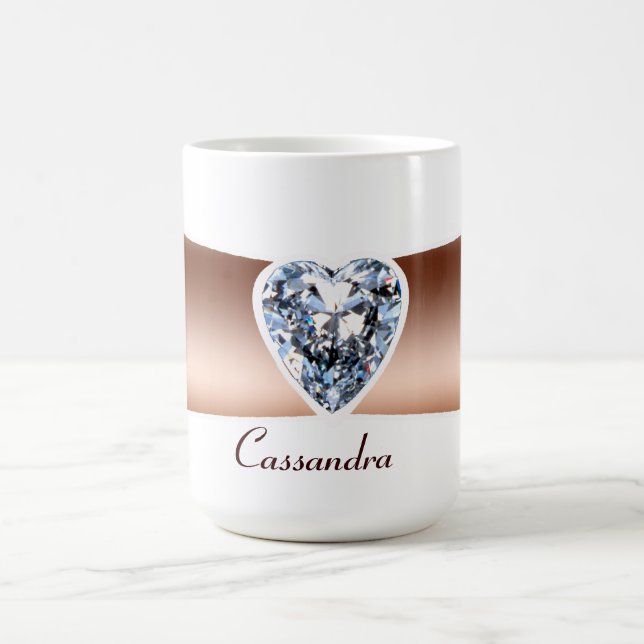 De Café Caneca personalizada cobre do diamante (Centro)