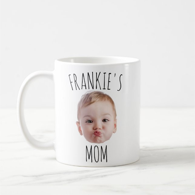 De Café Caneca Personalizada com Foto do Bebê e Rosto Cust (Esquerda)