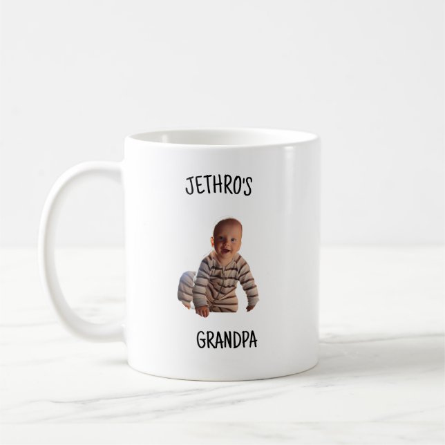 De Café Caneca Personalizada com Foto do Bebê para Vovô e  (Esquerda)