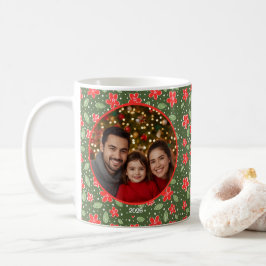 De Café Caneca Personalizada com Foto e Floral Moderno par