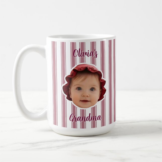 De Café Caneca Personalizada Com Foto E Listras Para o Pai (Esquerda)