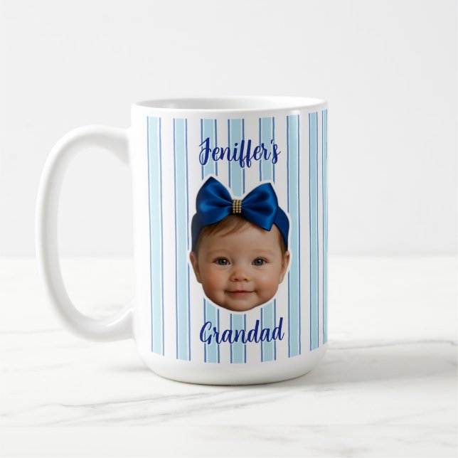 De Café Caneca Personalizada Com Foto E Listras Para Papai (Esquerda)