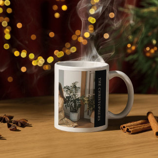De Café Caneca Personalizada com Monograma e Foto da Famíl