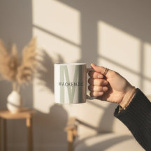 Caneca Personalizada com Monograma Salvia para Pre