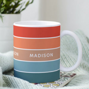 De Café Caneca Personalizada com Nome e Tons Terrosos