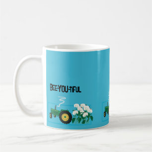 De Café Caneca personalizada com trator e híbridos e b