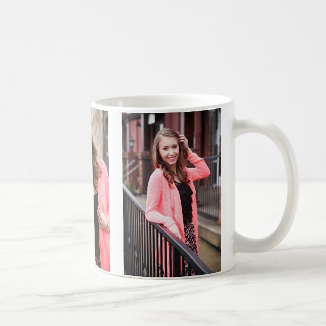 De Café Caneca Personalizada com Três Fotos (Direita)