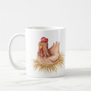 De Café Caneca personalizada com uma galinha aquosa