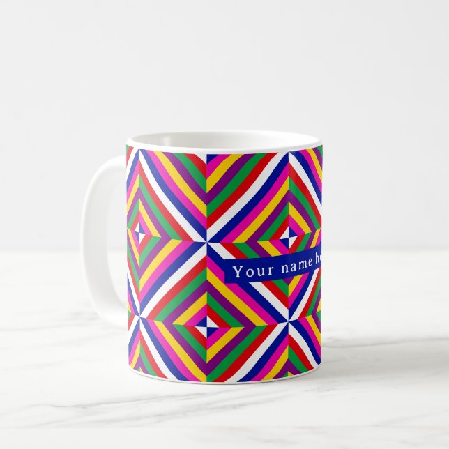 De Café Caneca Personalizada Cosmos-infinito - Branco/Azul (Frente Esquerda)