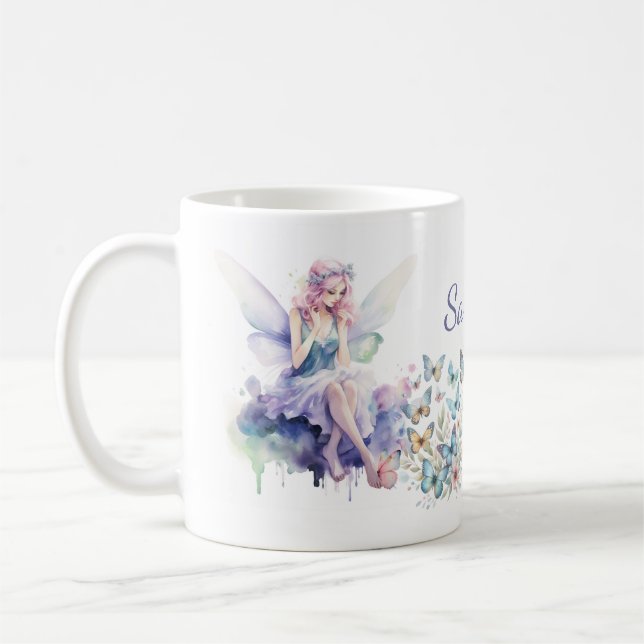 De Café Caneca Personalizada da Borboleta Mística (Esquerda)