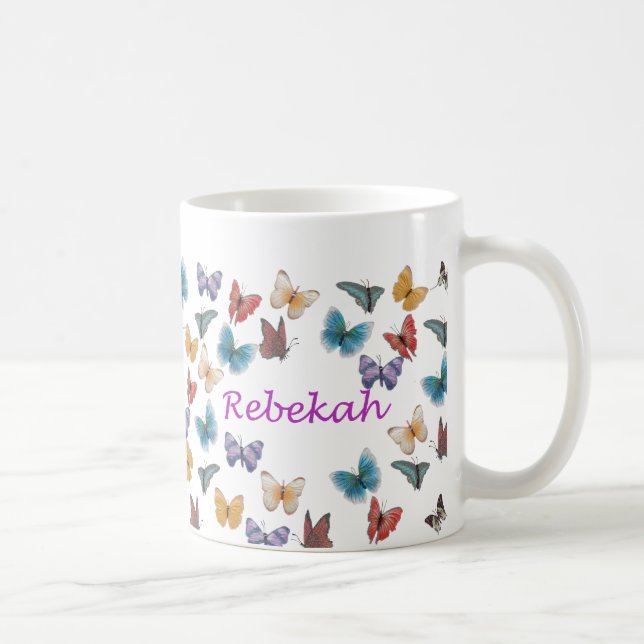 De Café Caneca personalizada da borboleta - Rebekah (Direita)