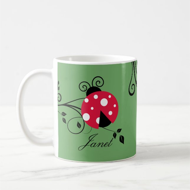 De Café Caneca personalizada da joaninha fofa Joaninha (Esquerda)