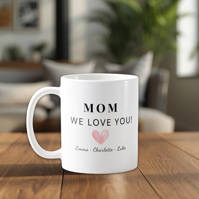 De Café Caneca Personalizada da Mamãe Nós Te Amamos na Mod (Criador carregado)