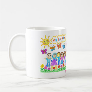 De Café Caneca Personalizada Desenho Infantil Família Fofa