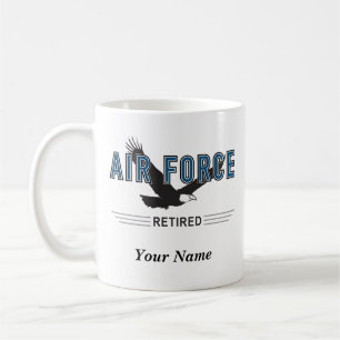 De Café Caneca personalizada do aposentado da força aére