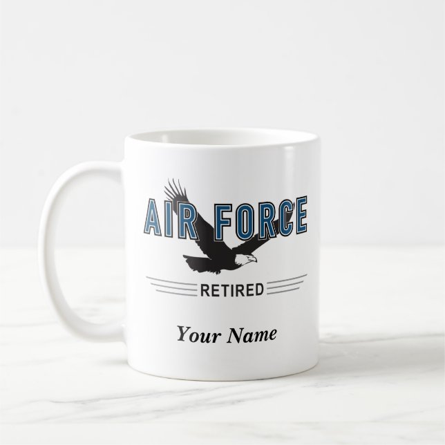 De Café Caneca personalizada do aposentado da força aérea (Esquerda)