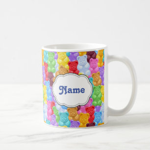 De Café Caneca personalizada do arco-íris urso gomoso