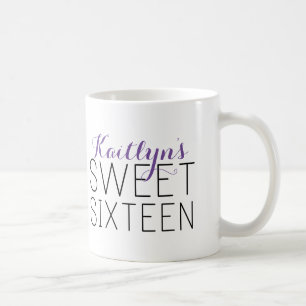 De Café Caneca personalizada do doce 16