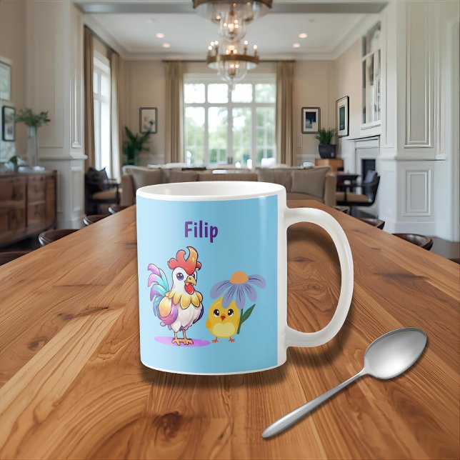 De Café Caneca Personalizada do Galo Mágico (Criador carregado)