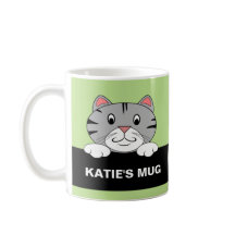 Caneca personalizada do gato dos desenhos animados