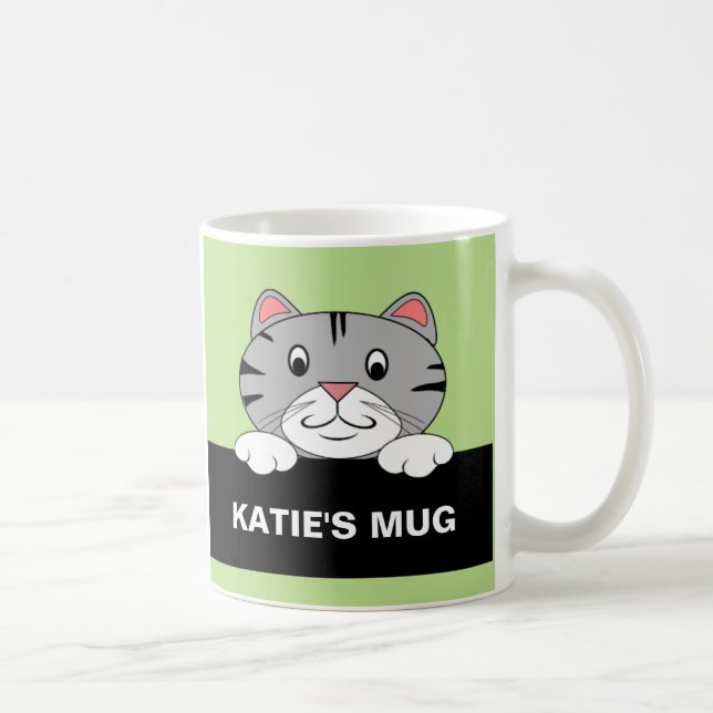 De Café Caneca personalizada do gato dos desenhos animados (Direita)