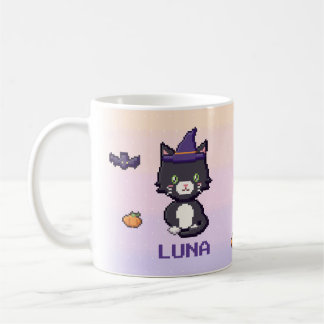 De Café Caneca personalizada do gato smoking para o Hallow