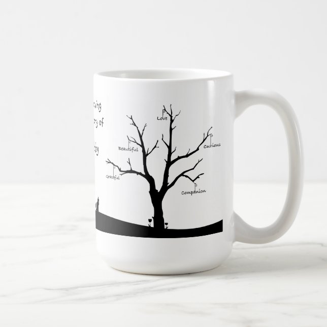 De Café Caneca personalizada do memorial do gato (Direita)