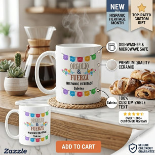 De Café Caneca Personalizada do Mês da Herança Hispânica