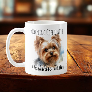De Café Caneca personalizada do Yorkshire Terrier castanho