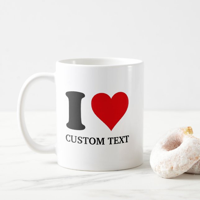 De Café Caneca Personalizada Eu Amo Caneca Personalizada,  (Com Donut)