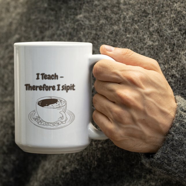 De Café Caneca Personalizada Eu Ensino, Portanto Eu Bebo P (Criador carregado)