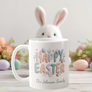 De Café Caneca Personalizada Feliz Páscoa Família