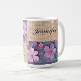 De Café Caneca Personalizada - Flores Coloridas