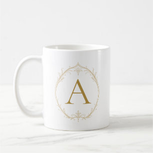 De Café Caneca Personalizada Lírio Champanhe Marfim