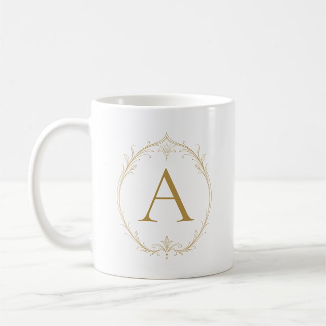 De Café Caneca Personalizada Lírio Champanhe Marfim (Esquerda)