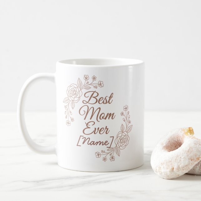 De Café Caneca Personalizada Melhor Mãe do Mundo (Com Donut)