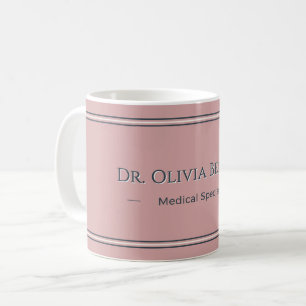 De Café Caneca Personalizada Nome Carvão Rosa Empoeirado P