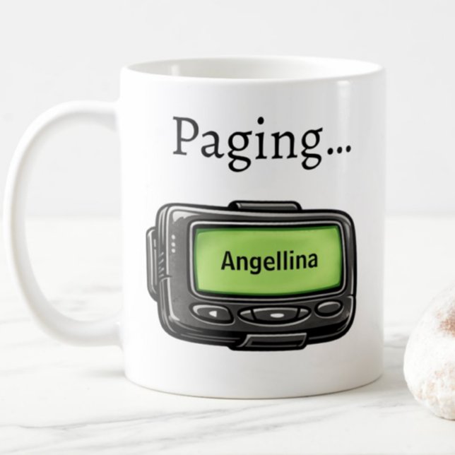 De Café Caneca Personalizada Nome Divertido Presente Pager (Criador carregado)
