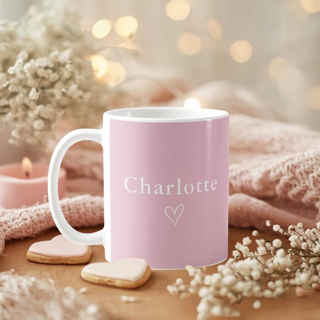 De Café Caneca Personalizada Nome Minimalista (Criador carregado)