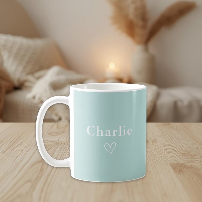 De Café Caneca Personalizada Nome Minimalista (Criador carregado)